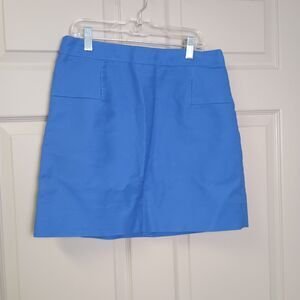 J. Crew Womens Pencil Skirt Size 6 Blue Career Zipper Closure
